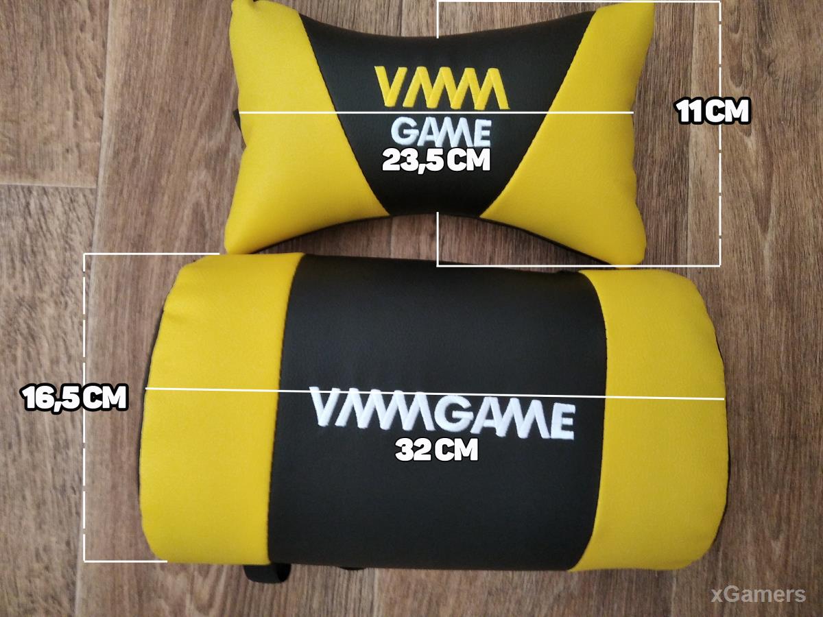 Размеры подушек игрового кресла VMMGAME THRONE