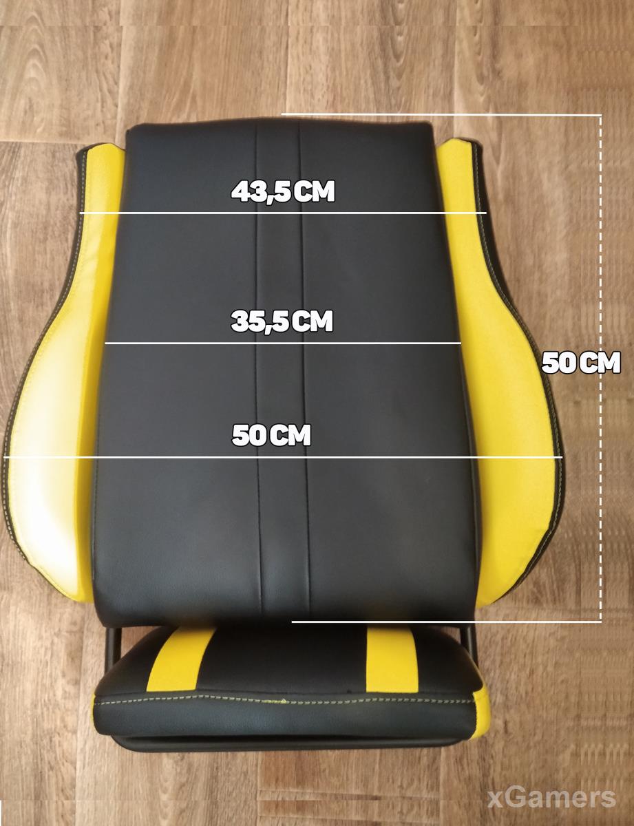 Размеры сиденья игрового кресла VMMGAME THRONE