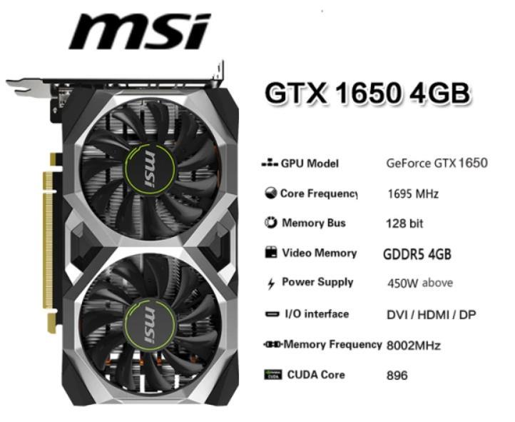 GTX 10650 4 GB от MSI или GYGABIT