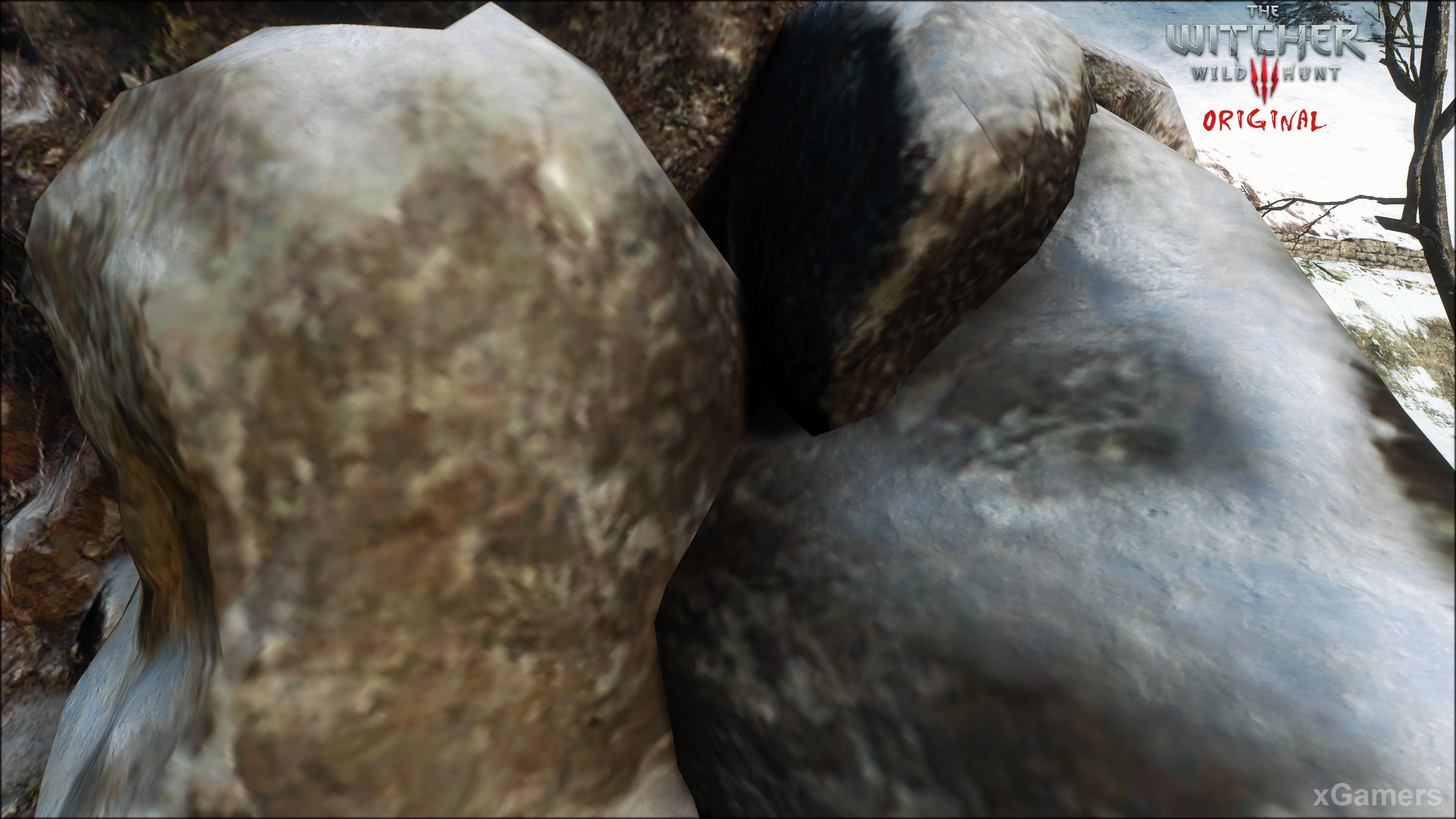 Отображение камней в оригинальной версии The Witcher 3