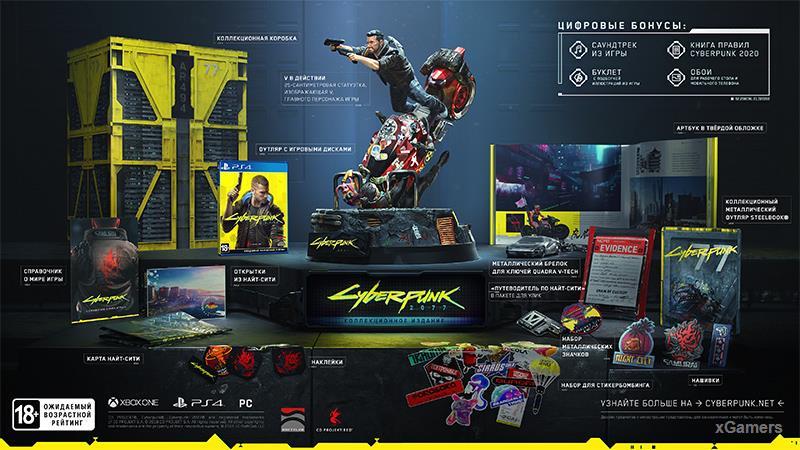 Коллекционные издания Cyberpunk 2077 - PS4, Xbox One, PC