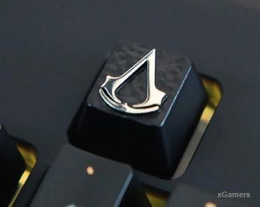 Оцинкованная кнопка с логотипом Assassins Creed