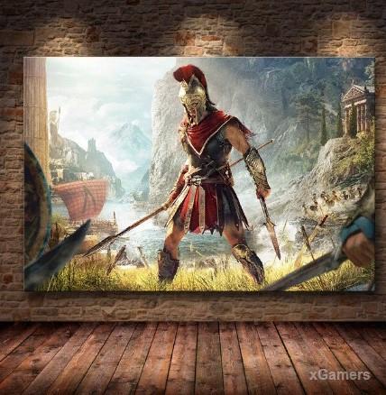 Постер на холсте AC Odyssey - идеи подарков для фанатов Assassins Creed