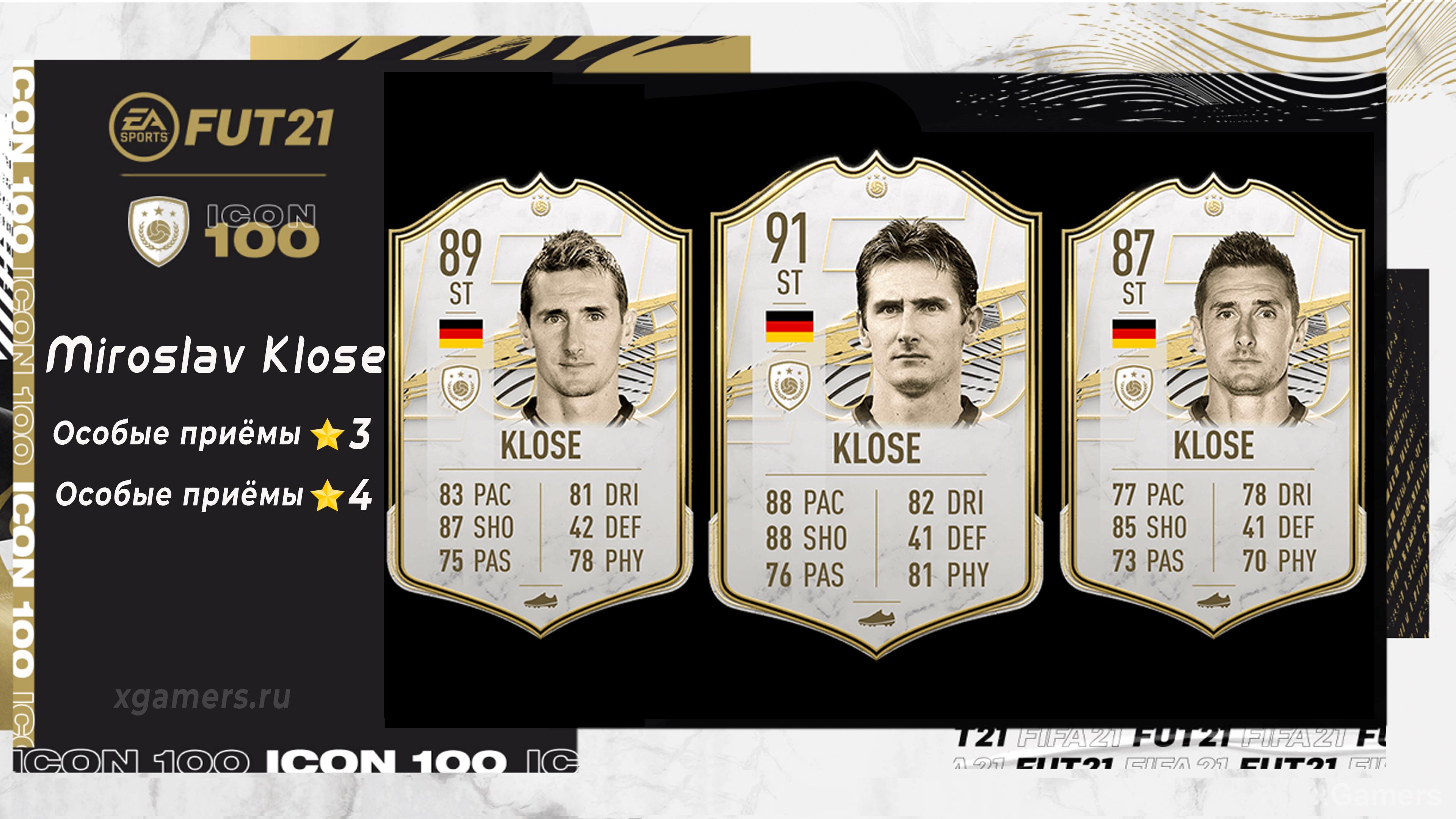 Карточка Miroslav Klose - Fifa 21