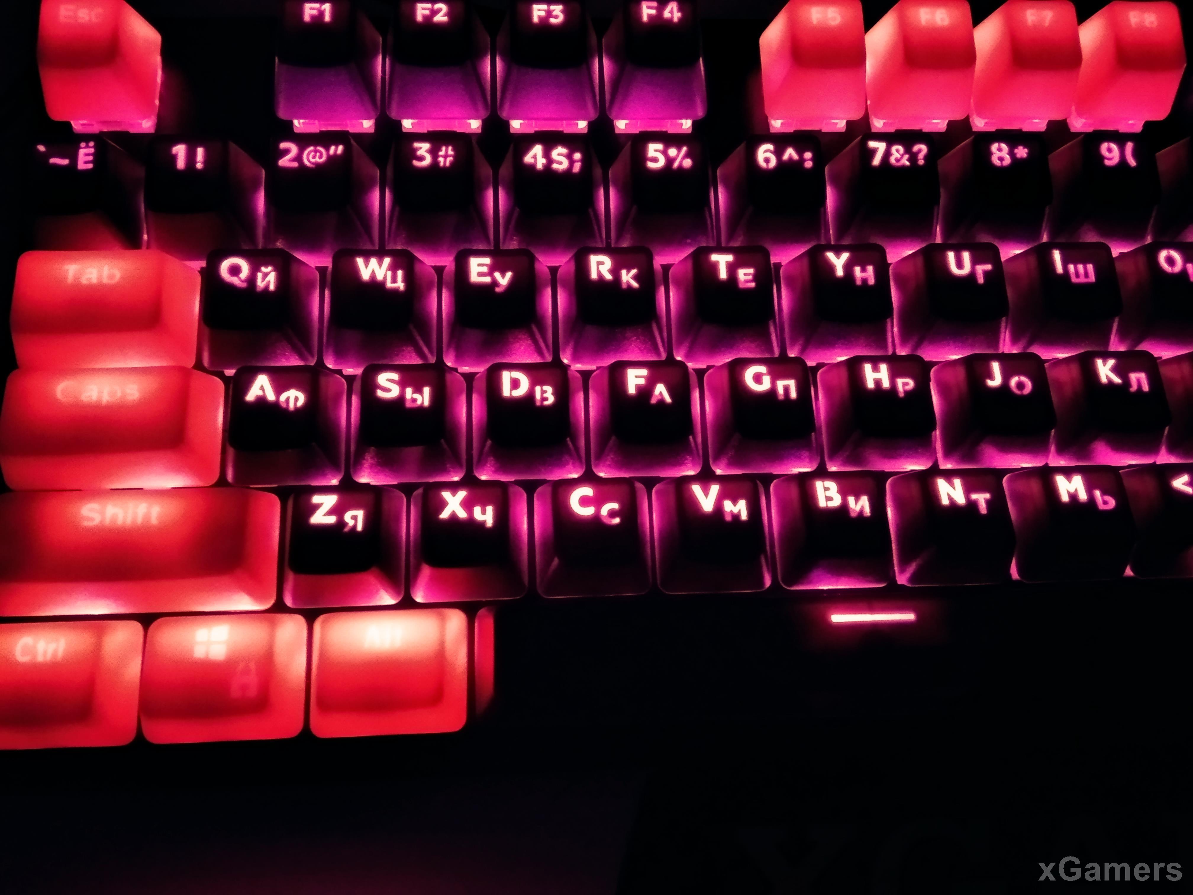 Ночная подсветка клавиш клавиатуры Red Square Keyrox