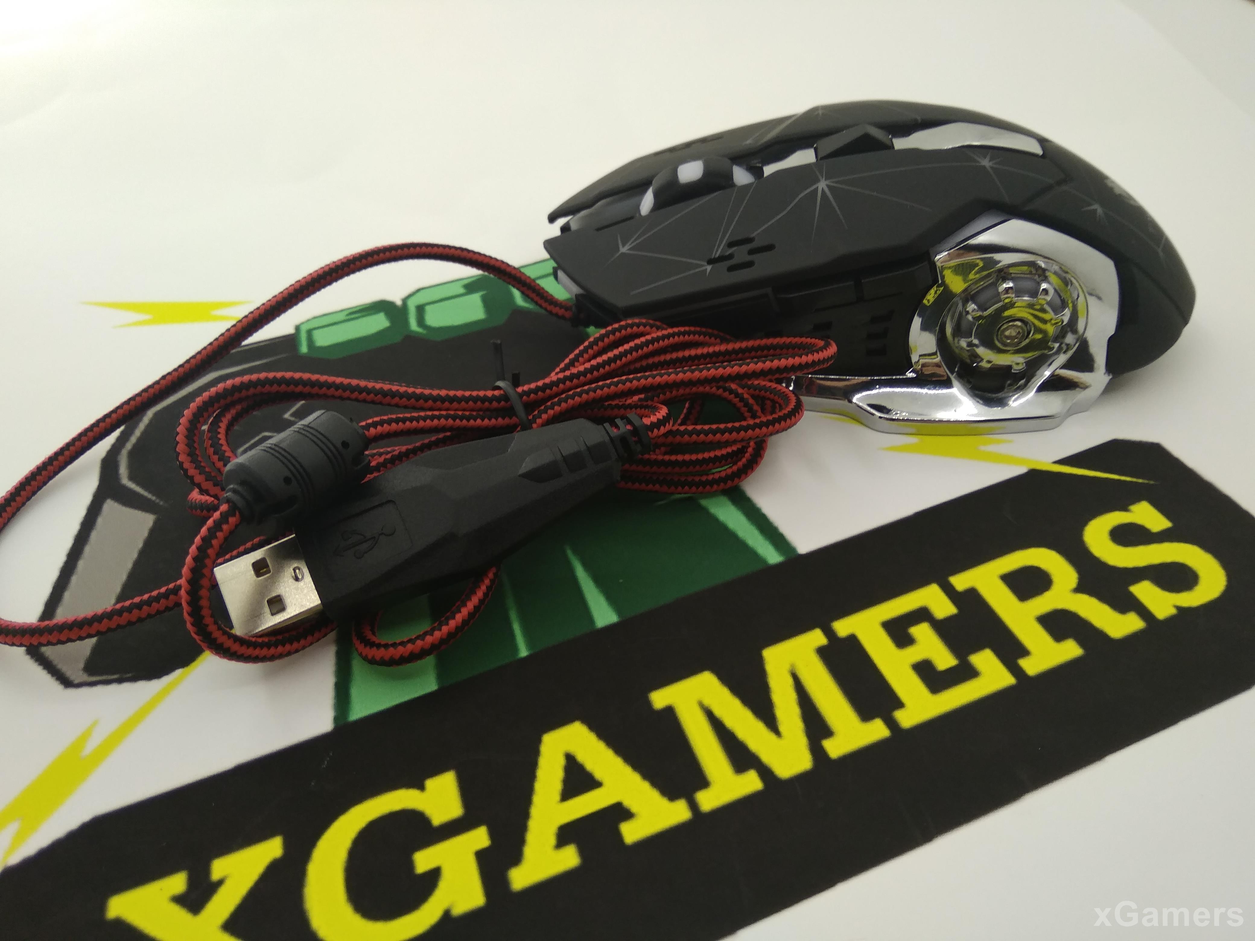 Мышь Pro Gamer - Кабель подключения в плотной оплетке