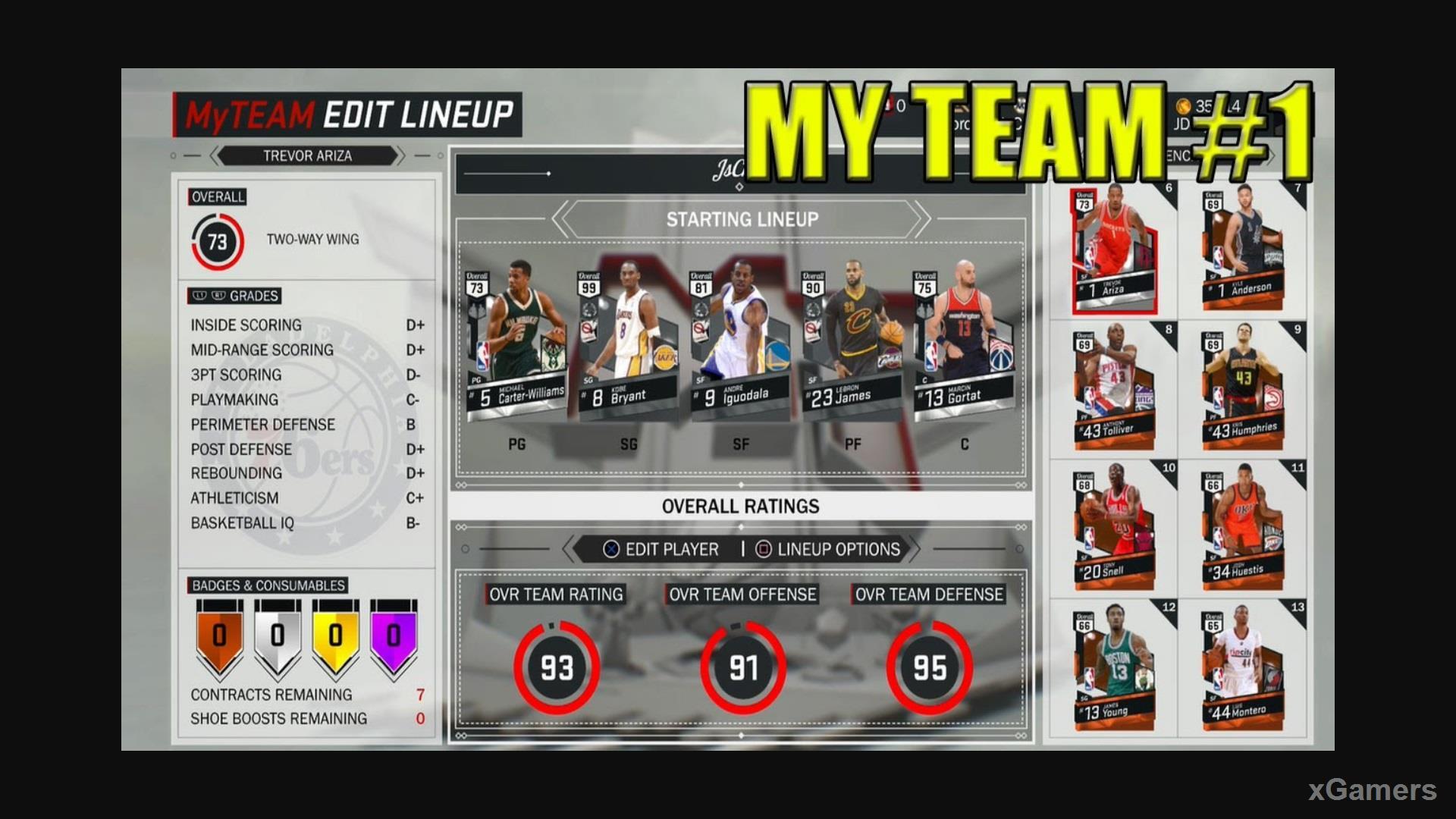 Система моя команда в NBA2K21
