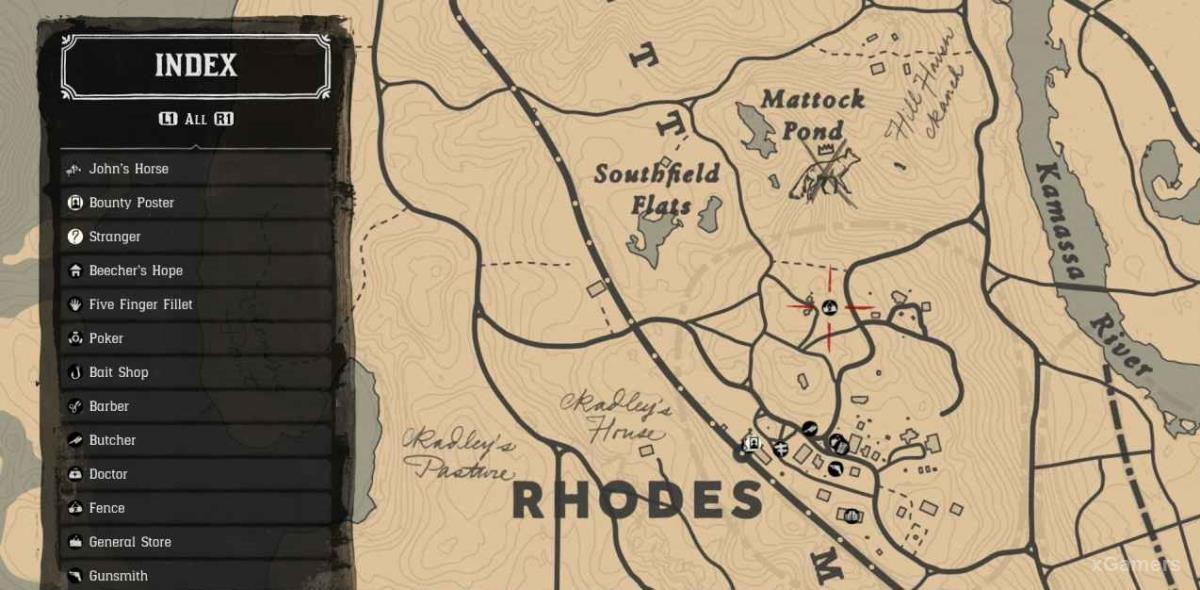 Отметка на карте где находится Скупщик из Роудса