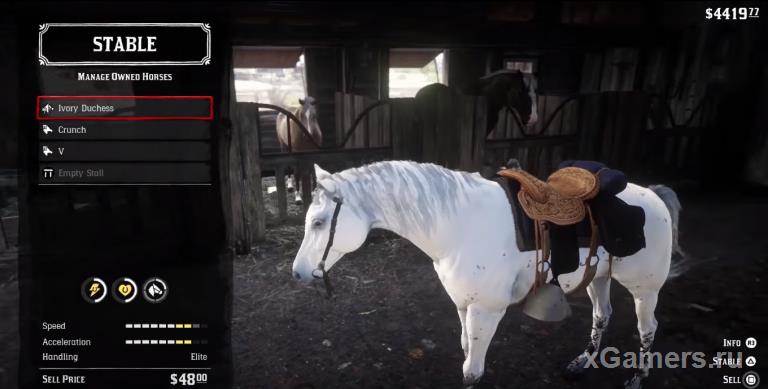 Белая дикая лошадь - отличный друг в поисках приключении RDR 2